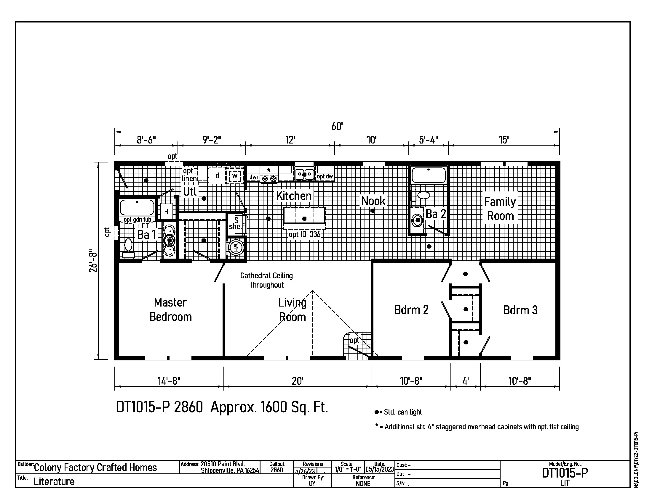 Floor Plan w/ Optional 4th Bedroom